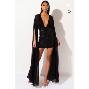 Akira Long Sleeve Sequin Mini Dress